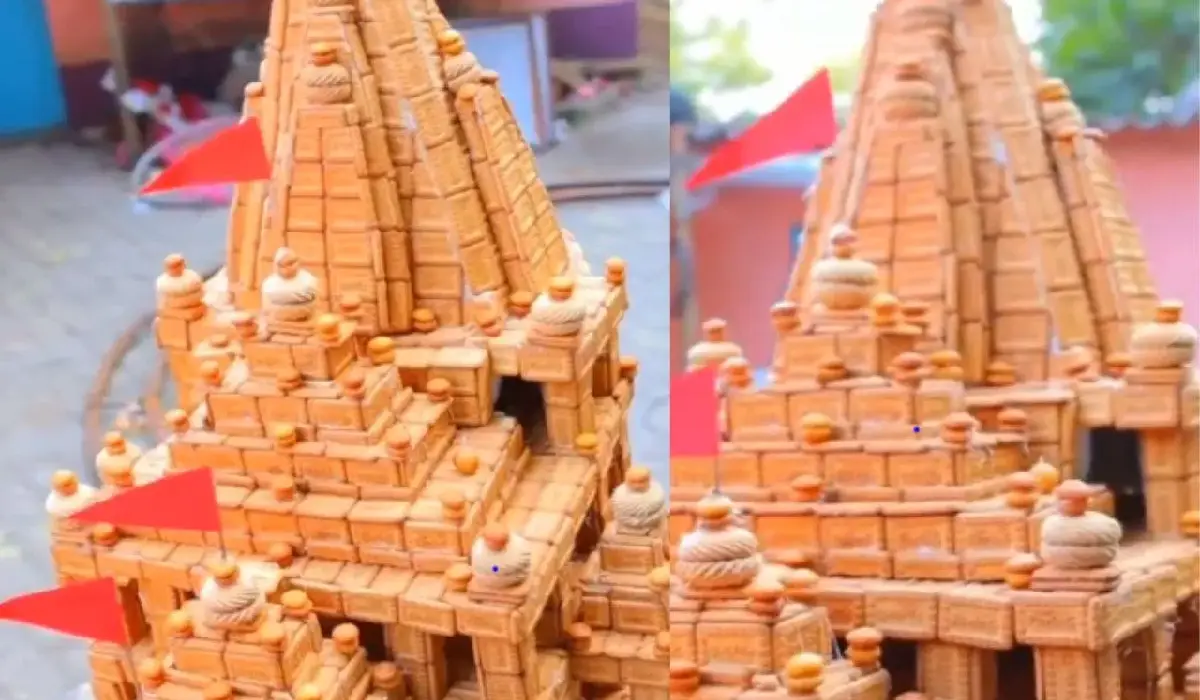 This person from Bengal made a replica of Ram temple with 20 kg Parle-G